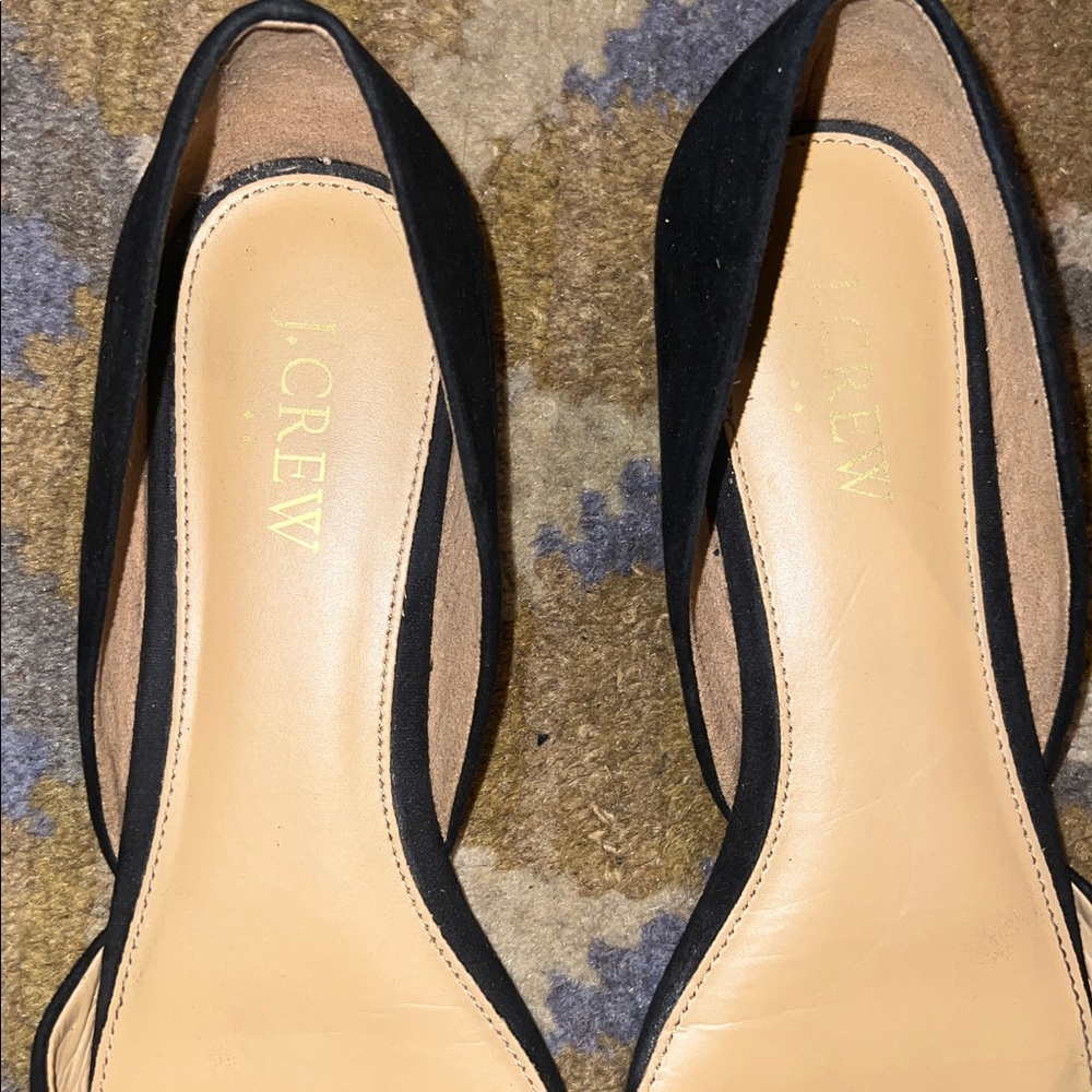 J. Crew Black Pointed D'Orsay Flats - Picture 3 of 8